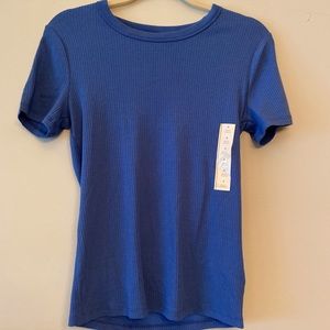 Target blue ribbed tee